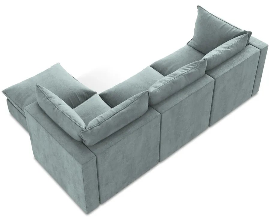 Modrá rohová pohovka (pravý roh/s leňoškou) Manao – Makamii