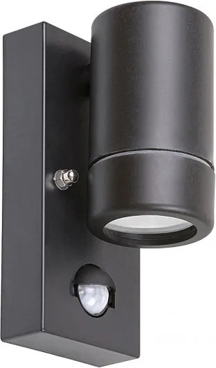 Rábalux Medina 8834 vonkajšie nástenné svietidlá s čidlom pohybu  matný čierny   plast   GU10 1X MAX 10W   IP44
