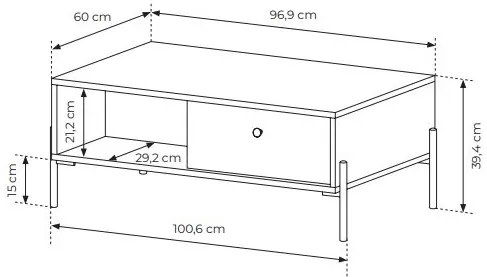 Konferenčný stolík Scandia 2S (dub scandi + jedlička scandi). Vlastná spoľahlivá doprava až k Vám domov. 1071391