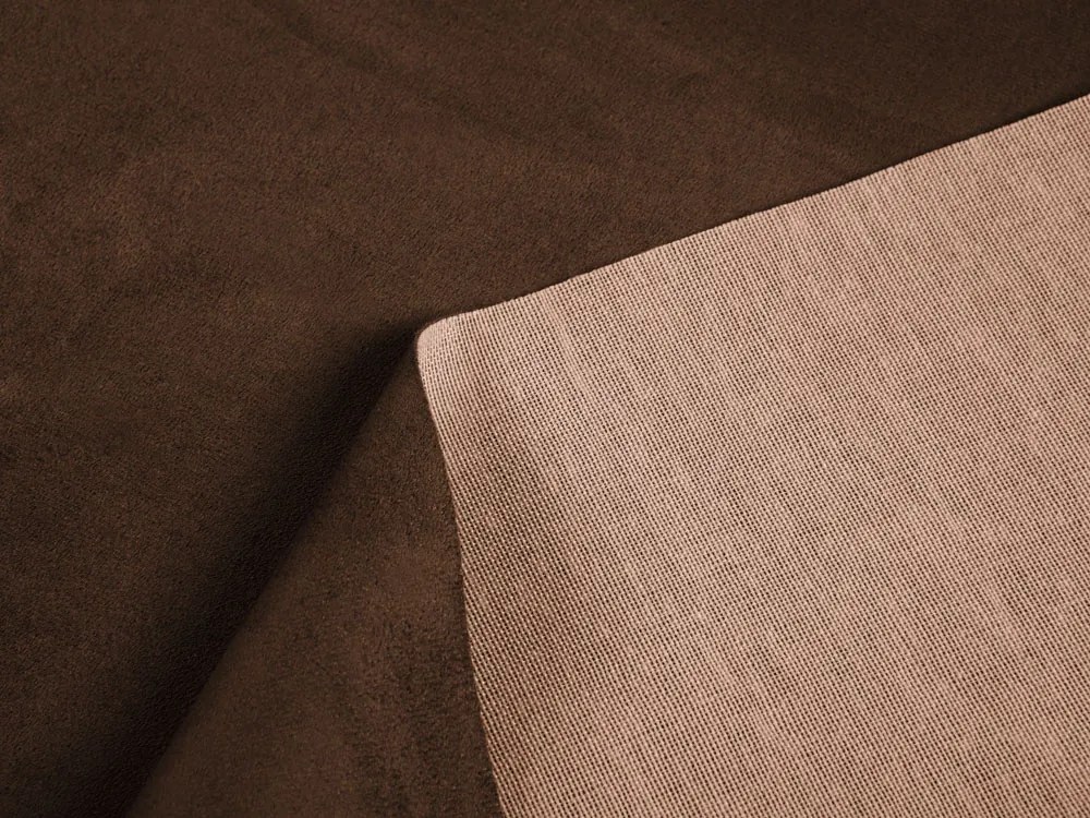 Biante Okrúhly obrus/imitácia brúsenej kože Alcantara ALC-013 Hnedý Ø 120 cm