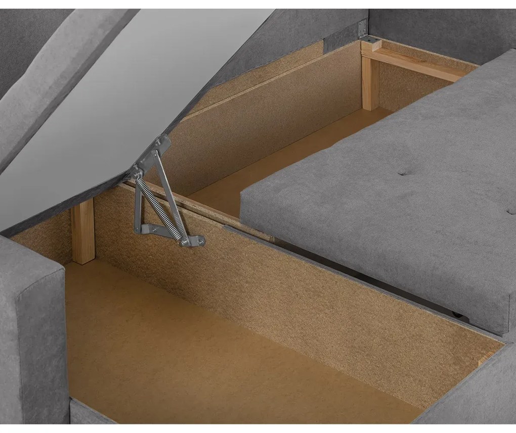 Rozkládací rohová sedací souprava FELIX Světle Šedá