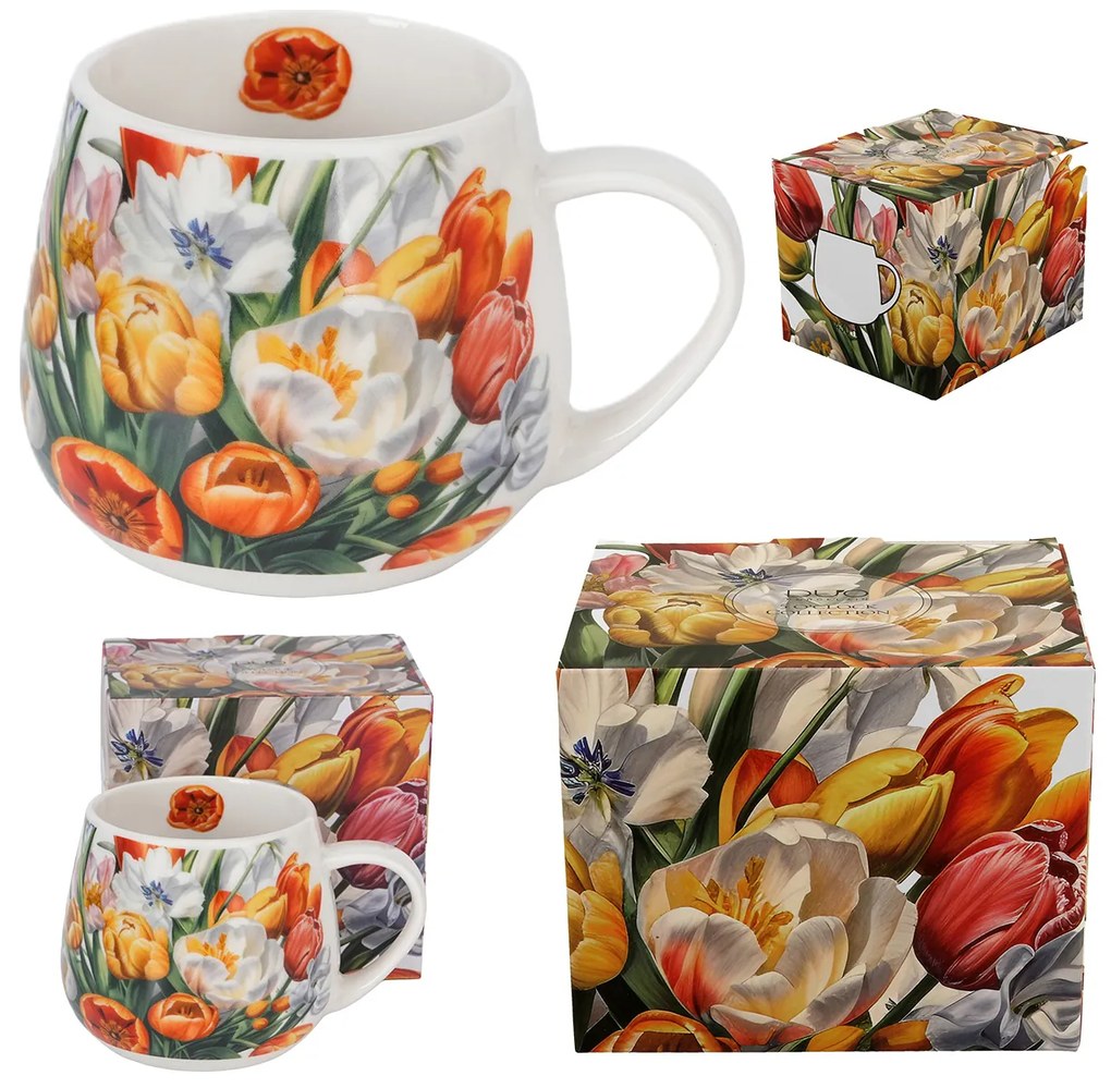 Porcelánový hrnček Tulips 430 ml