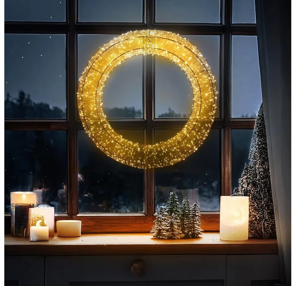 Brilagi - LED vonkajšia vianočná dekorácia LED/6W/230V IP44 veniec 50 cm