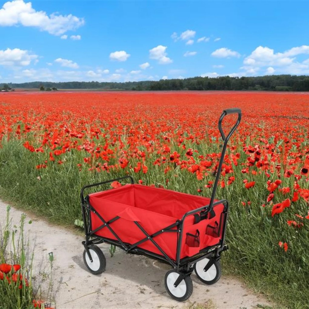 Záhradný vozík TYRS 145L červený