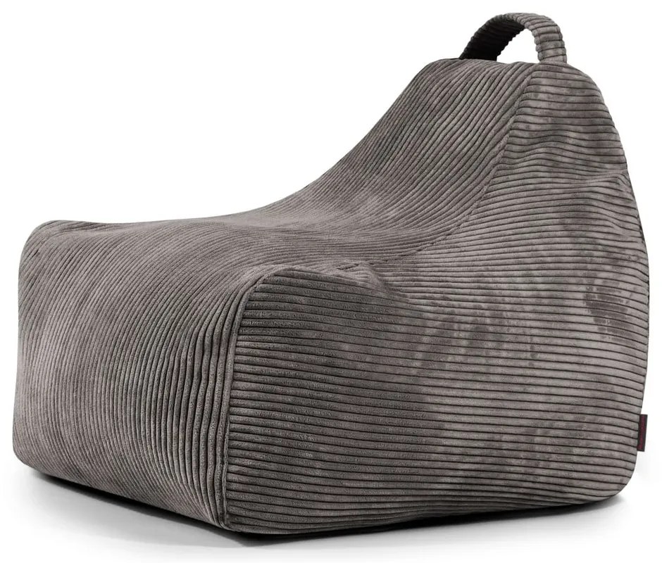 Tmavosivý menčestrový detský sedací vak Game Amuse – SLOWDOWN