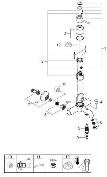 GROHE 23787000 - Vaňová batéria START CLASSIC DN 15 lesklý chróm