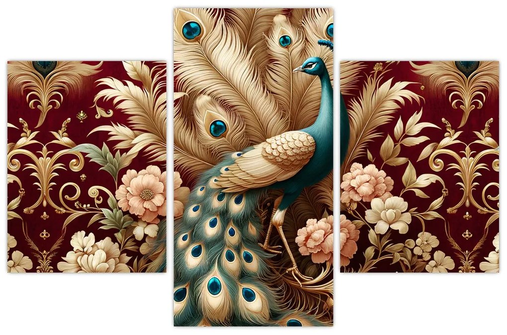 Obraz – Elegantný páv (90x60 cm)