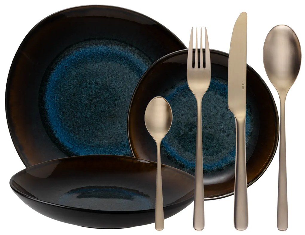 Štartovací set riadu 28 ks – Elements Amber Eye - W0177