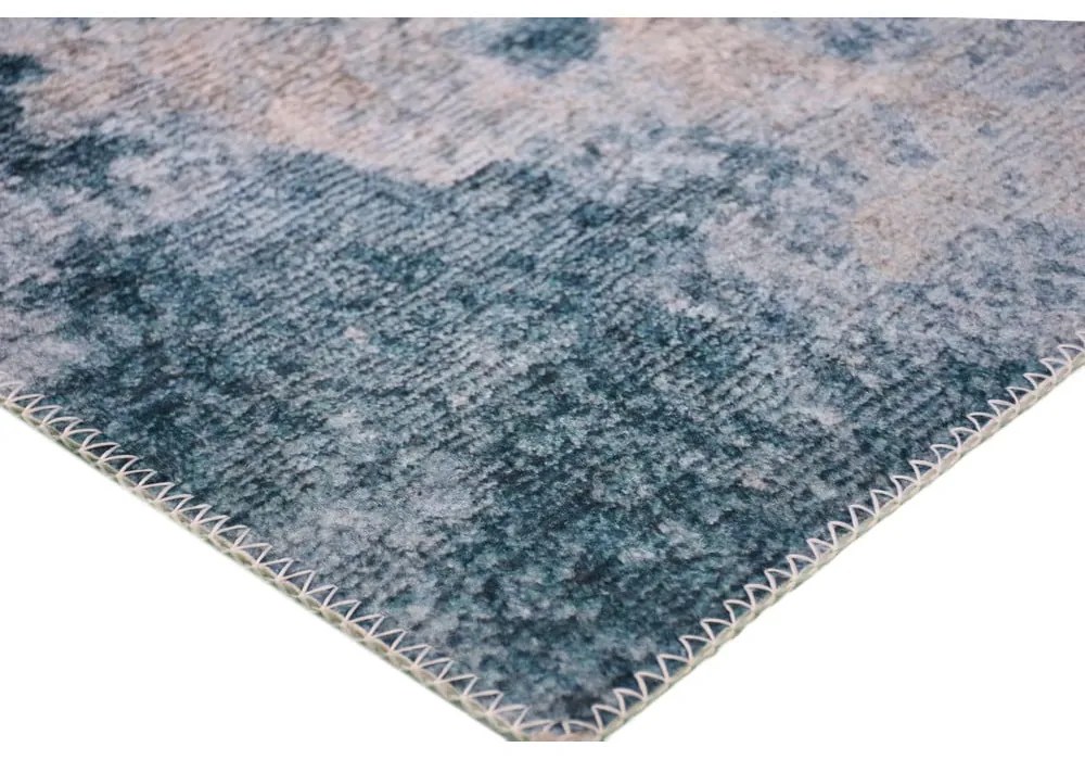 Modro-krémový prateľný koberec 180x120 cm - Vitaus