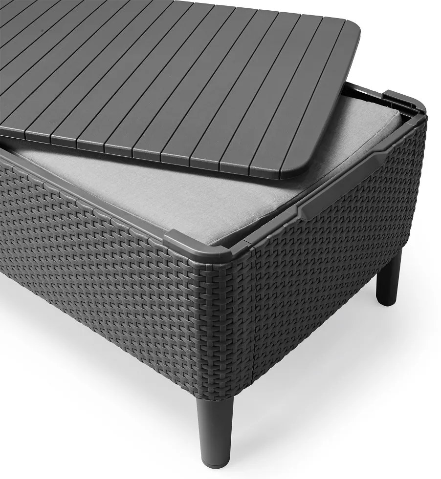 Záhradný balkónový set SALEMO BALCONY Allibert Grafit