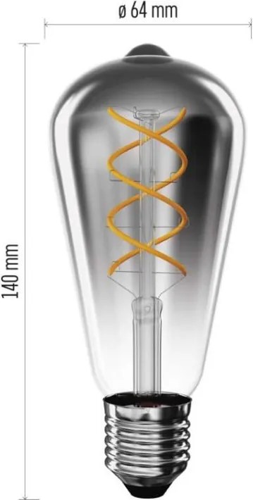 LED žiarovka DECO dymová ST64 teplá biela
