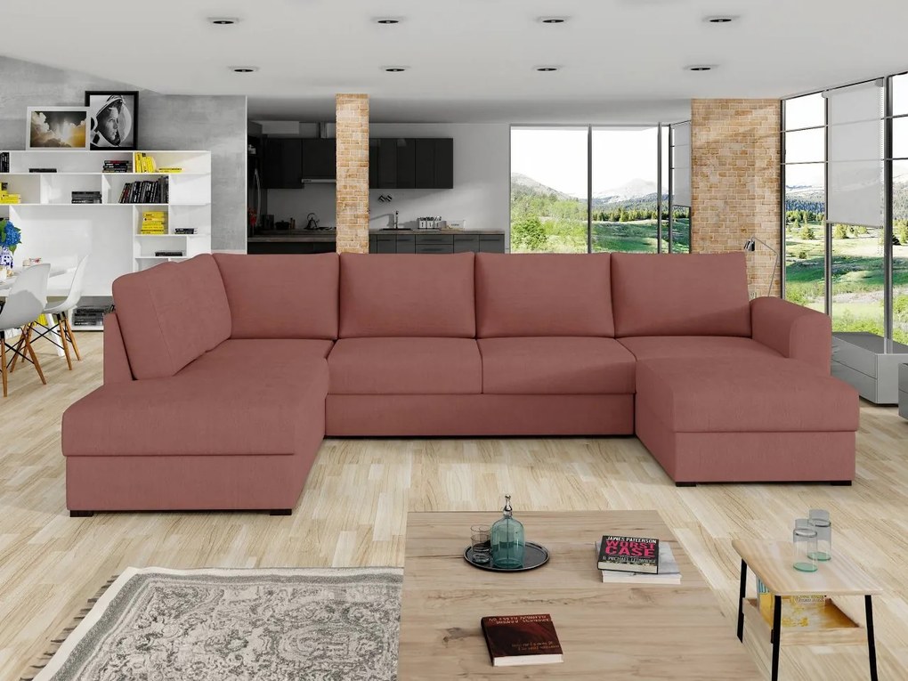 Sedacia súprava Szafran, Dostupné poťahy: ekokoža Soft 011 + Majorka 03, Strana: ľavá