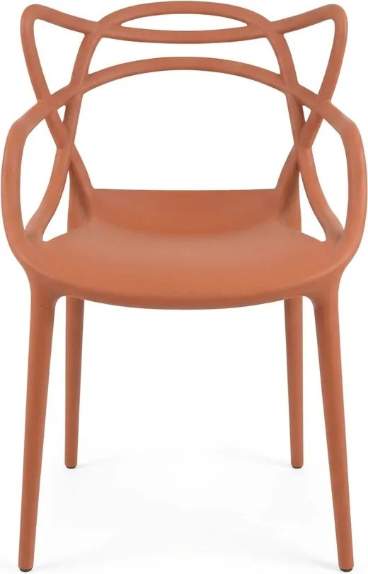 Terakotová plastová stolička KATO