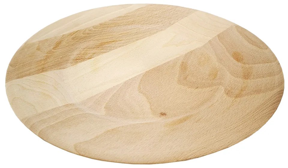 AMADEA Drevený tanier bukový, masívne drevo, 25 cm