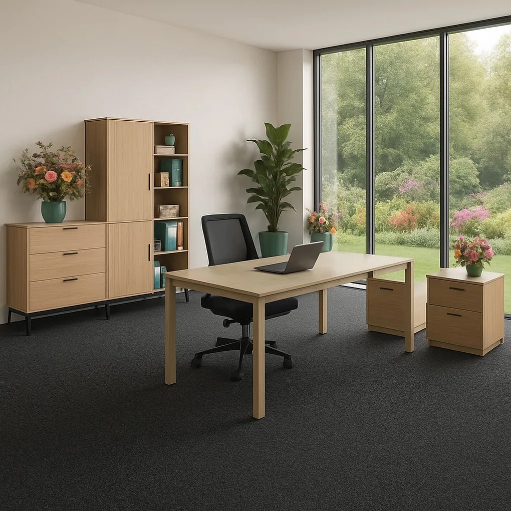 Vebe, Koberec metráž Santana 50 čierna s podkladom gél, na mieru, šíře 4m, čierna, guma (gél - protišmykový), chodba / predsieň