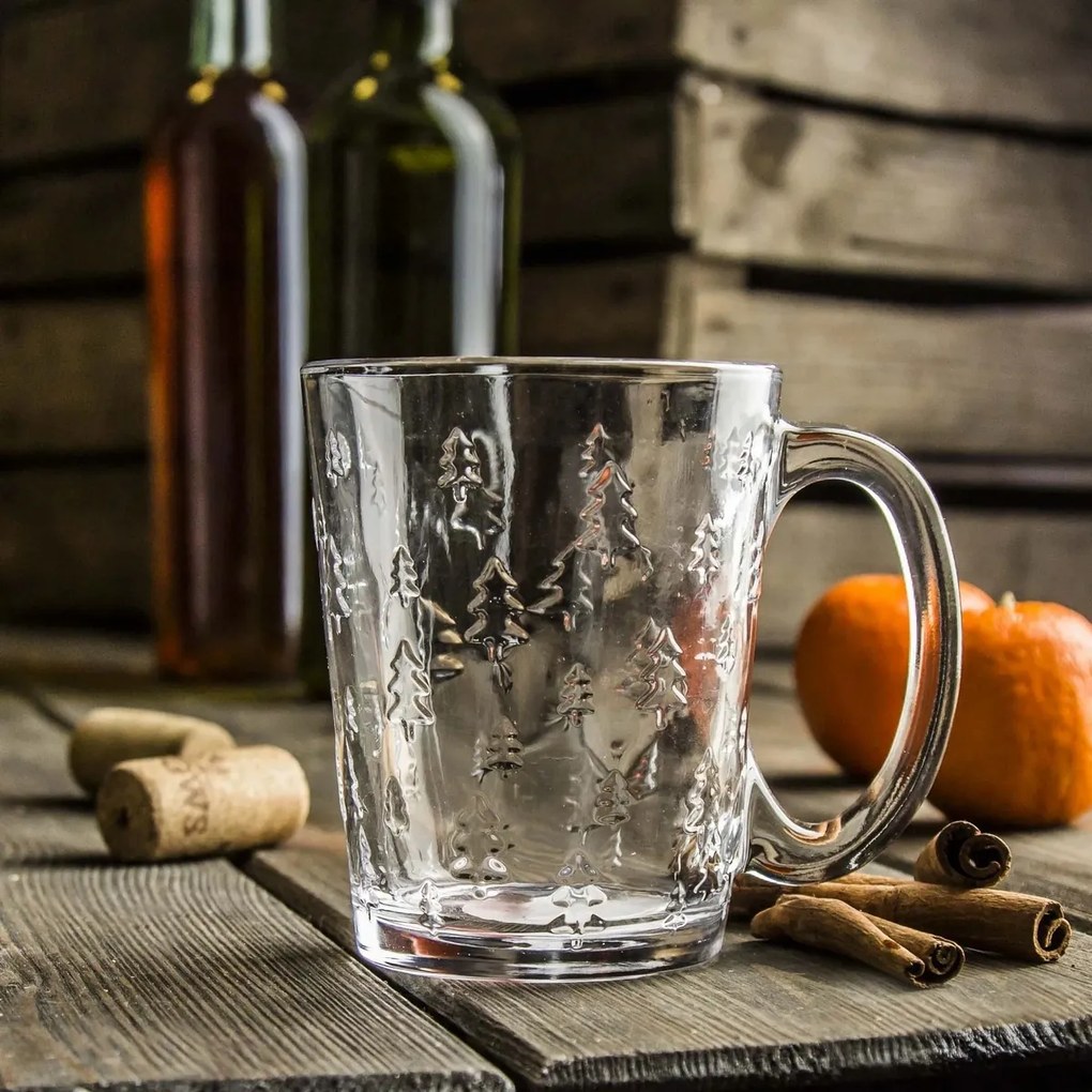 Altom Sada sklenených hrnčekov Choinka 300 ml, 6 ks