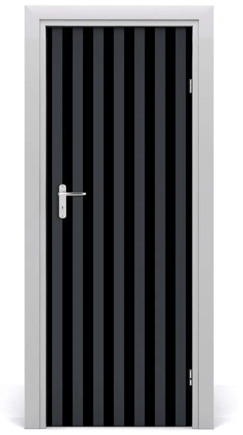 Samolepiace fototapety na dvere Čierno-biele pásky 75x205 cm