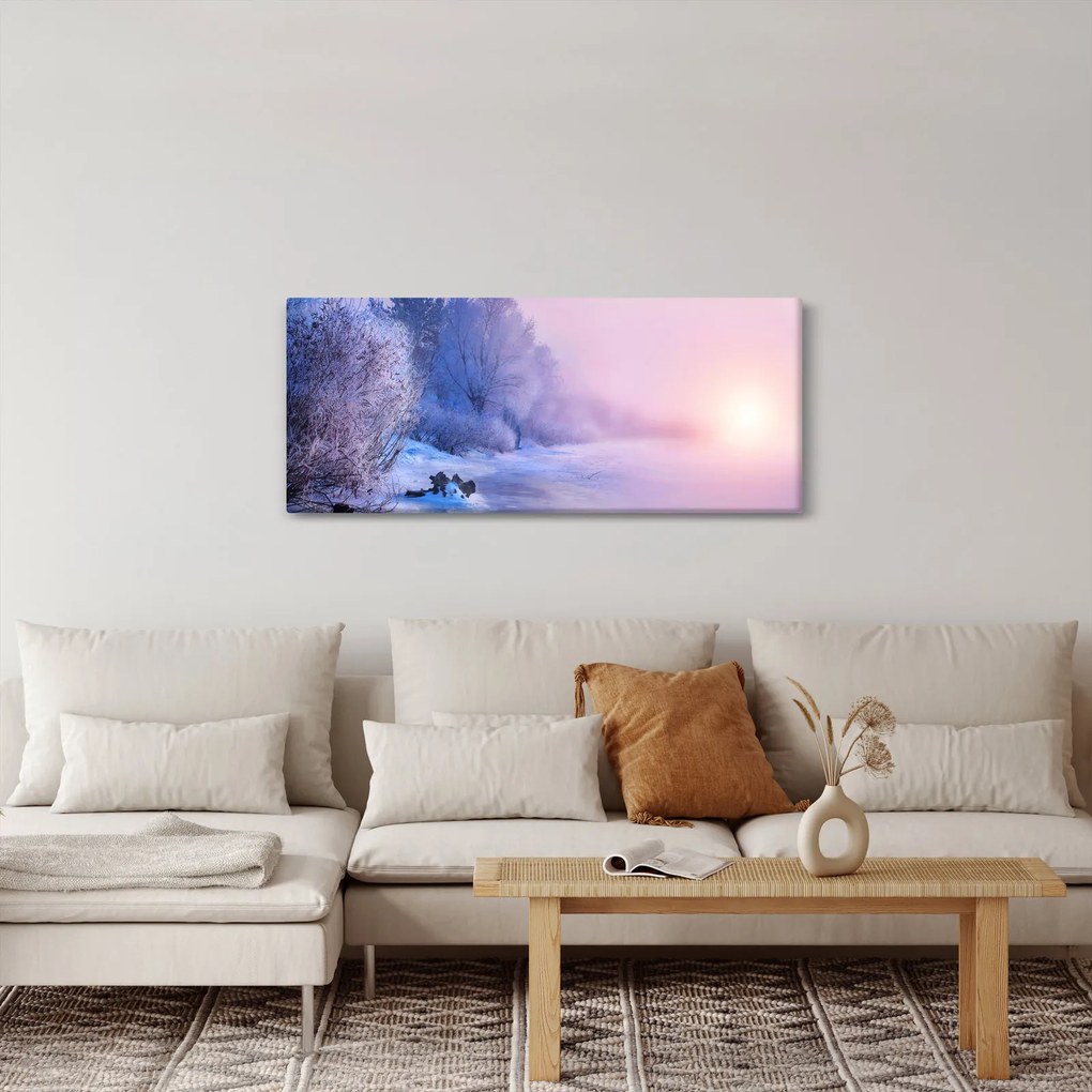 Obraz - Zamrznutá rieka (120x50 cm)