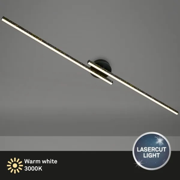Briloner 3717-025 - LED Prisadený luster REY 2xLED/12W/230V čierna