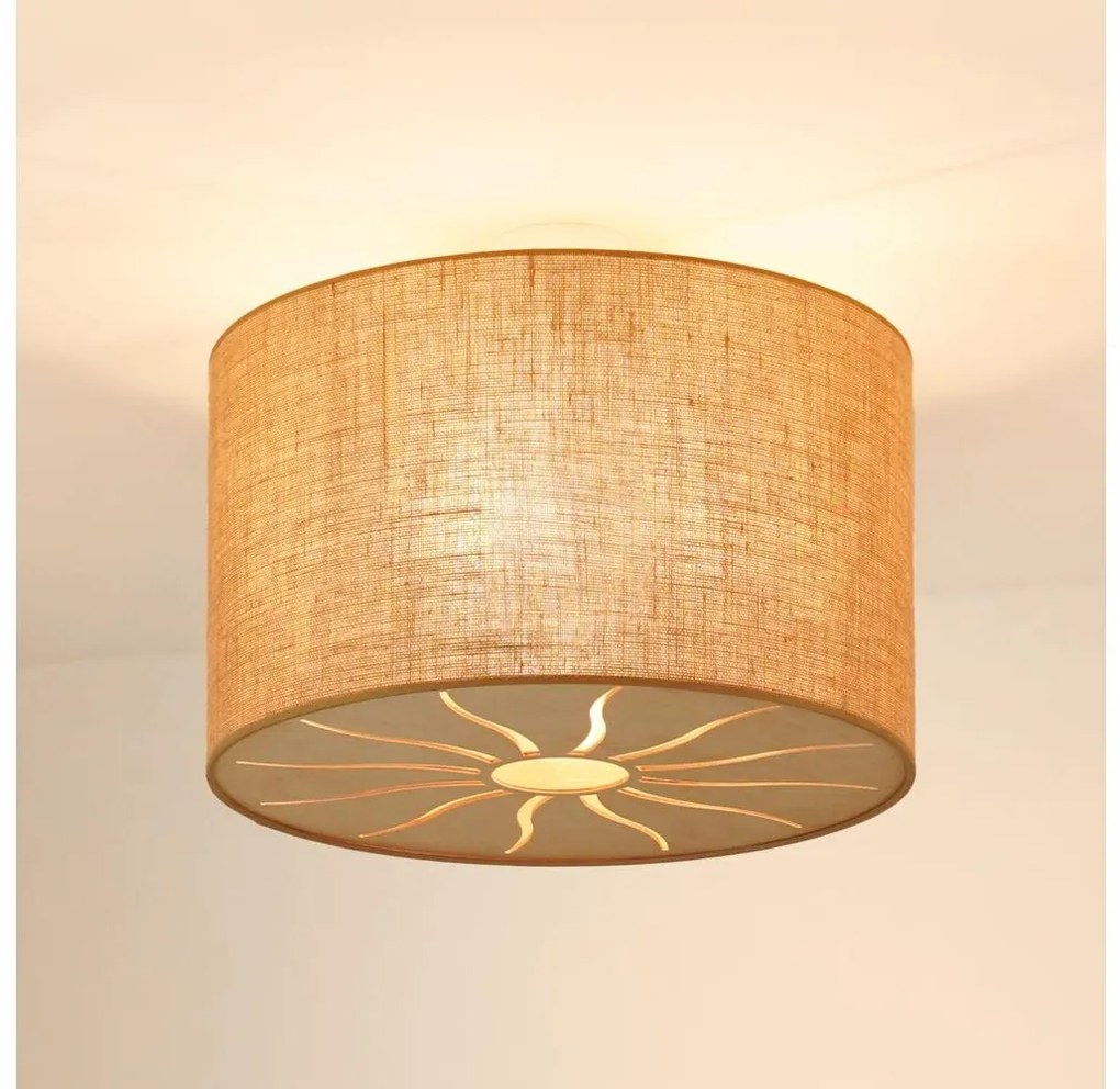 Brilagi - Prisadený luster COUNTRY ROLLER 1xE27/15W/230V pr. 50 cm béžová