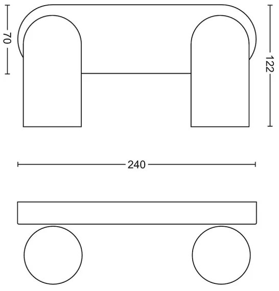 Philips 50582/31/PN - Bodové svietidlo MYLIVING PONGEE 2xGU10/5,5W/230V
