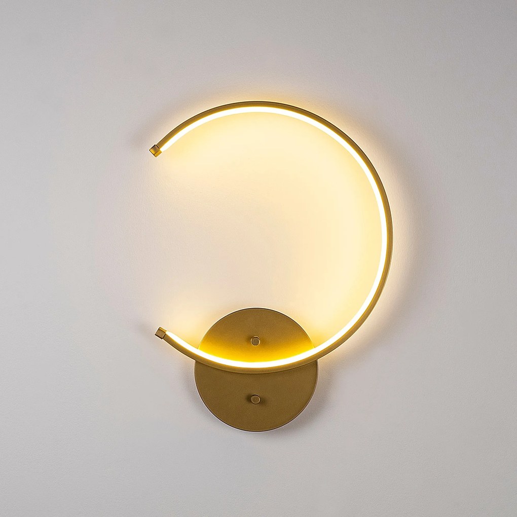 Nástěnné LED svítidlo Moon zlaté