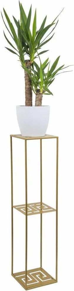 STOJAN NA KVETINÁČ DOUBLE FRAME 100X24X24 CM ZLATÁ