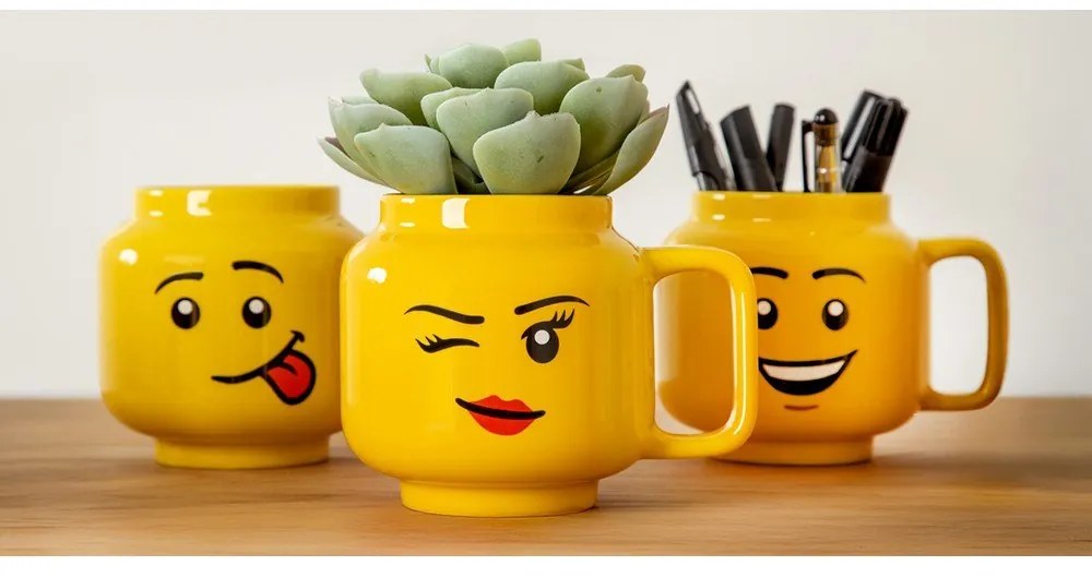 Žltý keramický detský hrnček 255 ml Head - LEGO®
