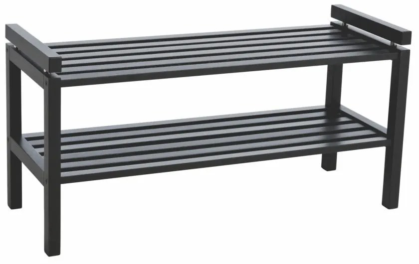 Čierna skrinka na topánky z dubového dreva Confetti – Rowico