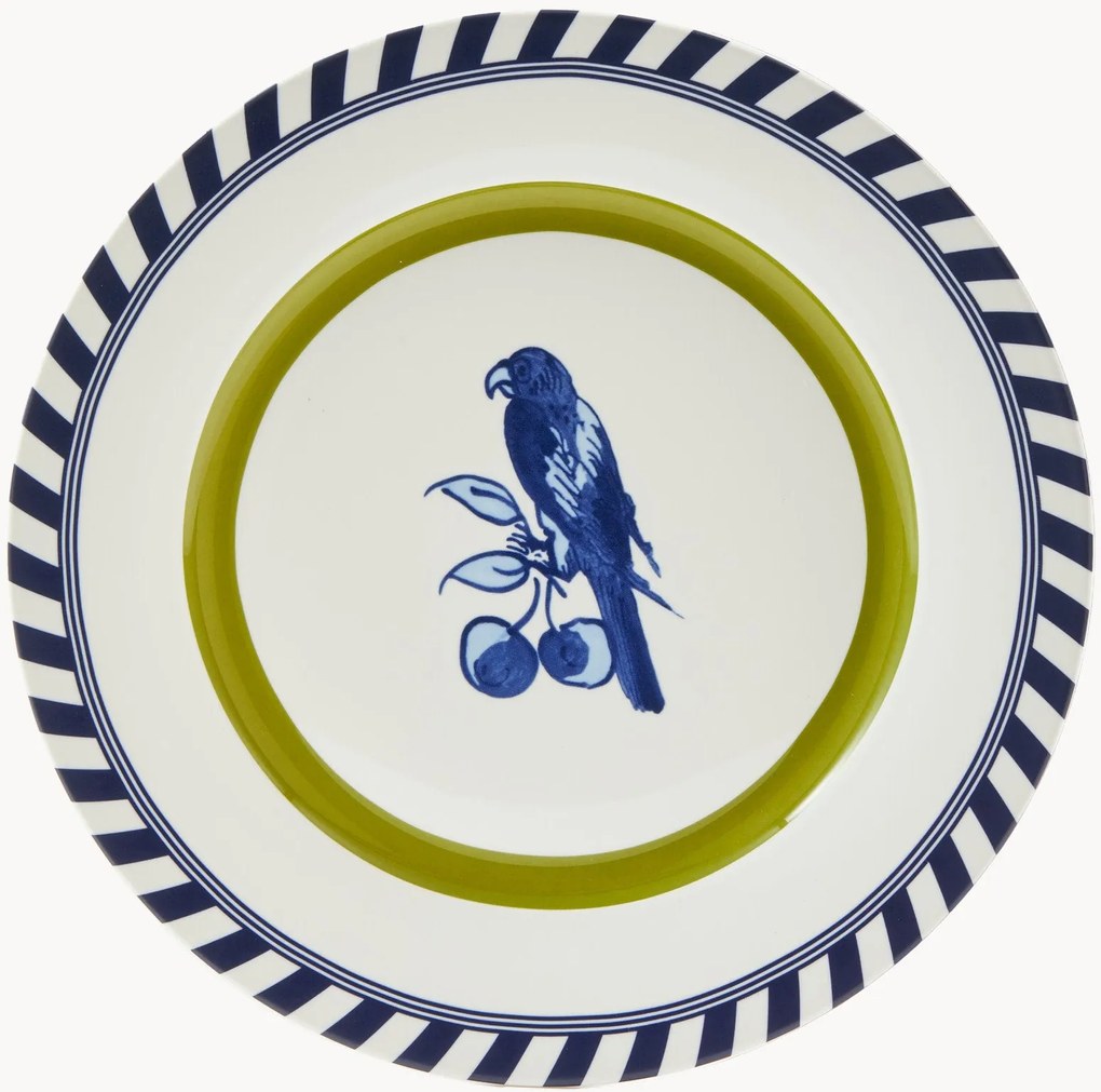 Plytké taniere Bird Patterned, 2 ks