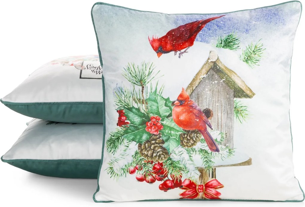 VIANOČNÁ DEKORAČNÁ OBLIEČKA NA VANKÚŠ COZY2 45X45 CM VZOROVANÁ