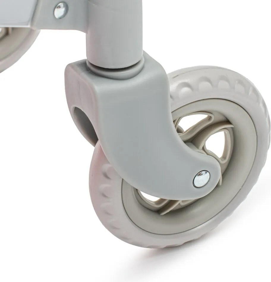 Baby Mix Kočík pre bábiky 2v1 Sophie ružovo-sivá, 63,5 x 37 x 63,5 cm