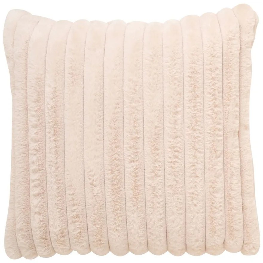 Biely plyšový pruhovaný vankúš Montreal White Off - 45*10*45cm