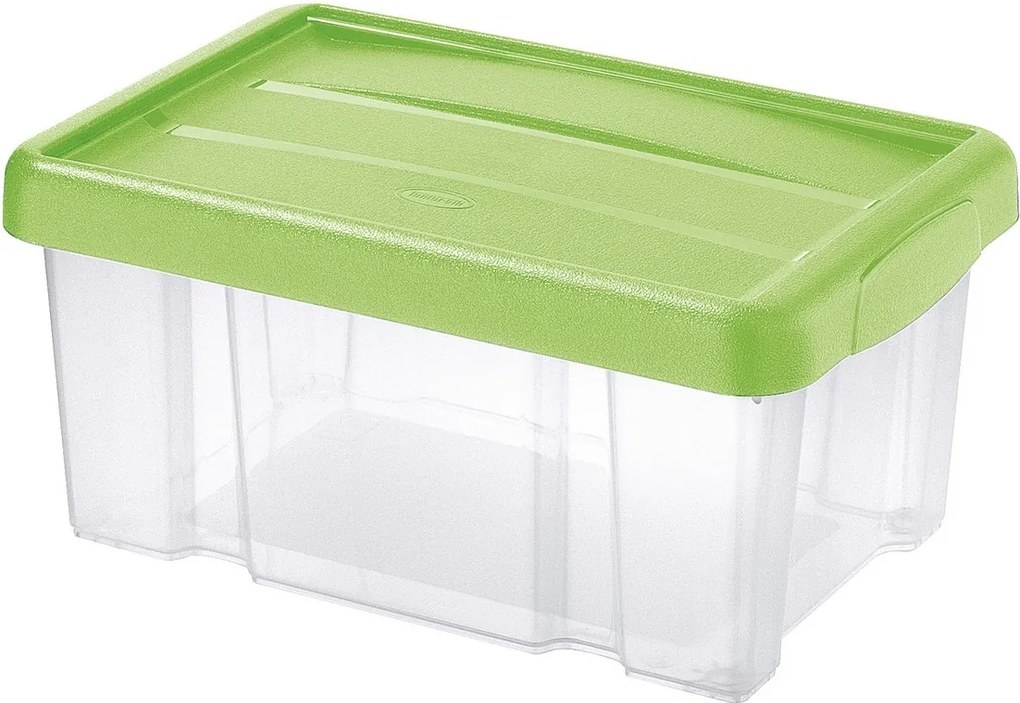 Tontarelli Úložný box s vekom Puzzle 5 l, transparentná/zelená