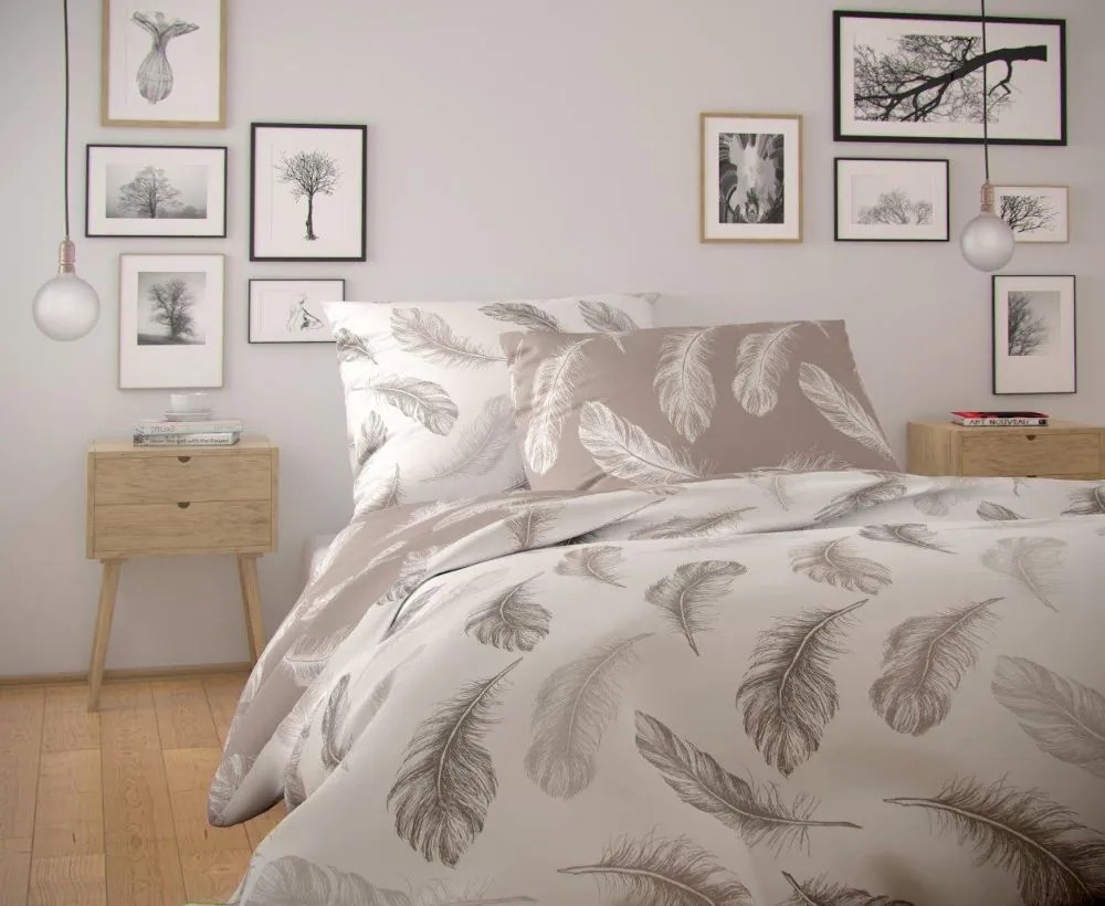 Bavlnené obliečky NORDIC COLLECTION 200x220, 2x70x90cm SHELBY