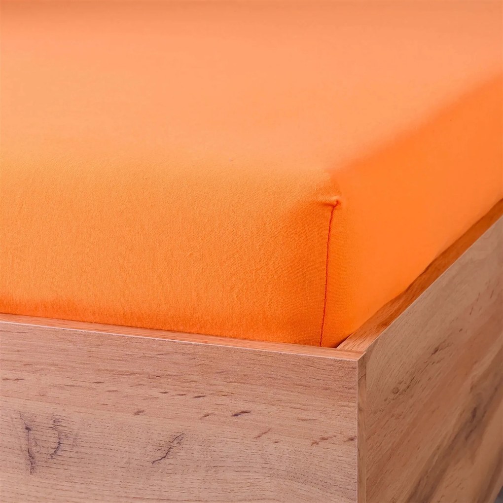 Plachta posteľná oranžová jersey EMI: Detská plachta 60x120