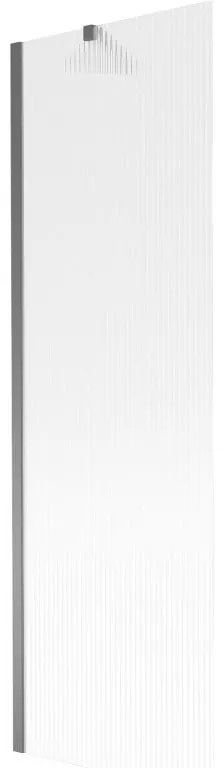 Mexen Next, 1-krídlová vaňová zástena 60 x 150 cm, 6mm sklo Ribs, grafitová, 895-060-000-00-09-95