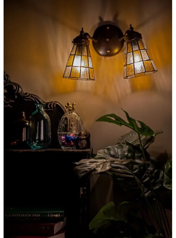 Nástenné svietidlo vitráž 30*23 SKAT