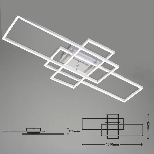 Brilo - LED Stmievateľný prisadený luster FRAME LED/51W/230V chróm + DO