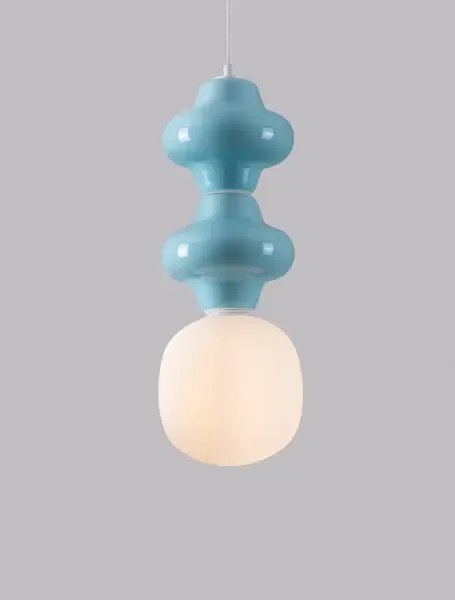 LED modro-biely moderný luster Clio 2