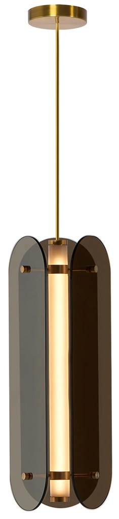 Toolight Toolight, LED stropné svietidlo 25W, APP1676-CP, čierna-zlatá, OSW-06407