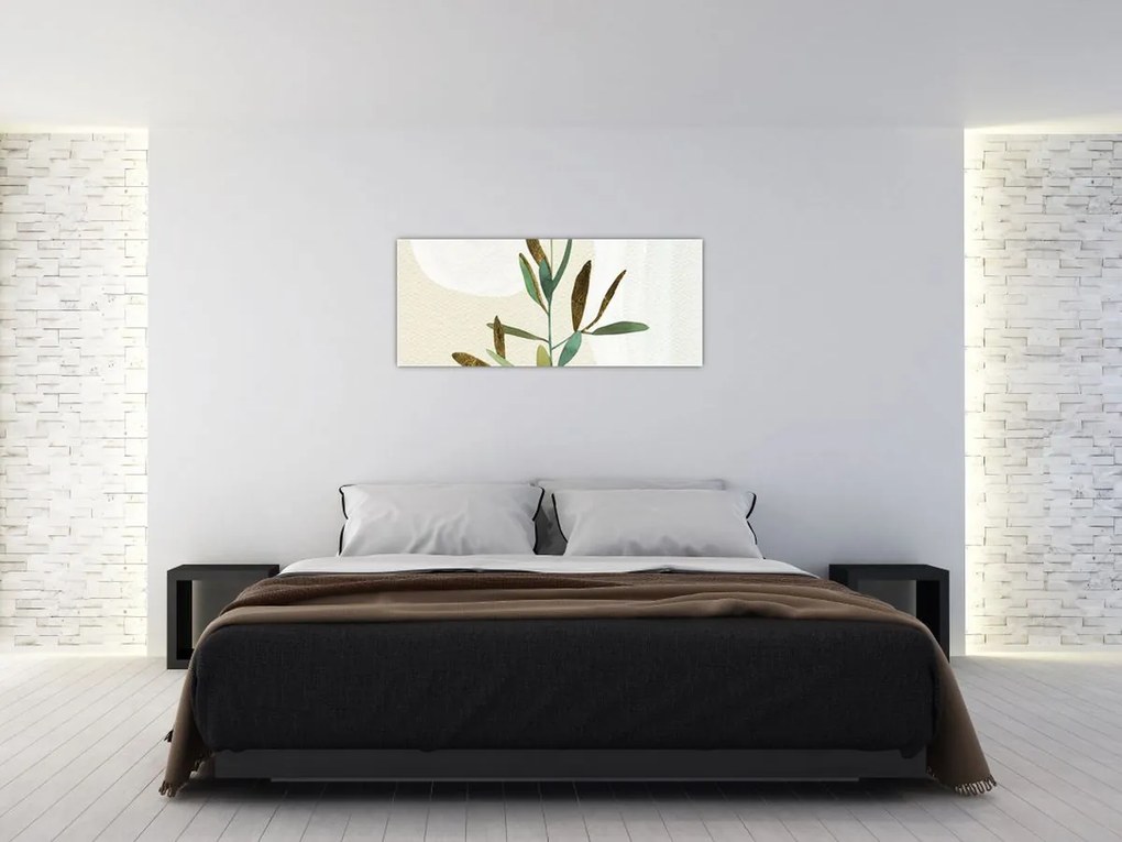 Obraz - Akvarelová vetvička N⁰2 (120x50 cm)