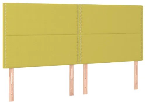 vidaXL Boxspring posteľ s matracom svetlozelená 200x200 cm látka-