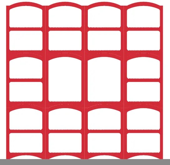 Zostava Bloc Cellier Klasik červená, kapacita fliaš: 236