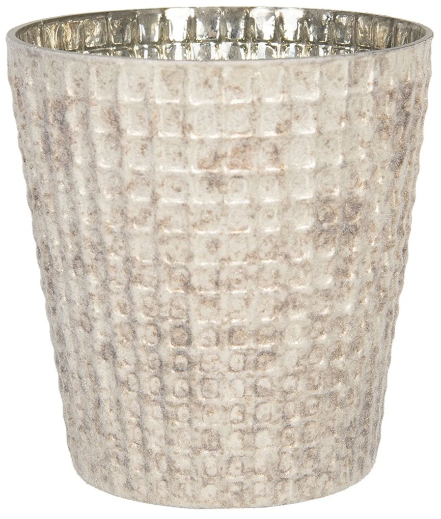 Sklenený svietnik na čajovú sviečku Rubie - Ø 8*8 cm