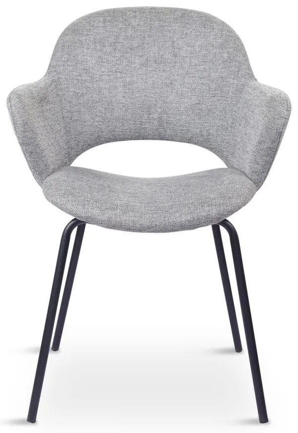 Svetlosivé čalúnené jedálenské kreslá v súprave 2 ks Rowley – Unique Furniture