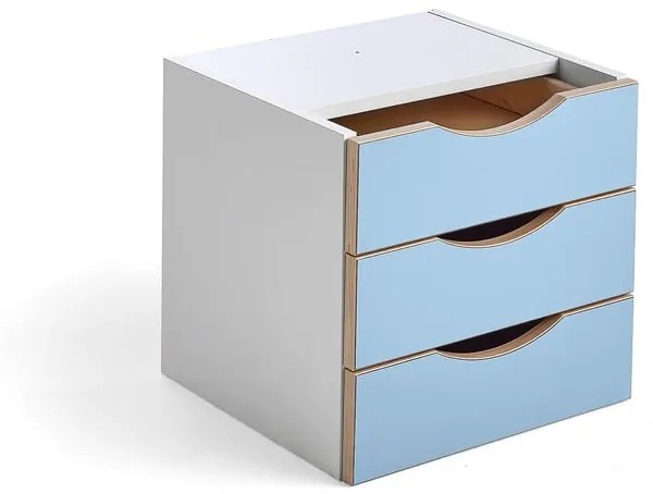 Zásuvková jednotka RICO, 3 zásuvky, sky blue