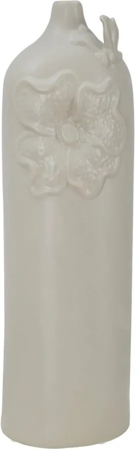Béžová porcelánová váza Mauro Ferretti Fleur, výška 47,5 cm