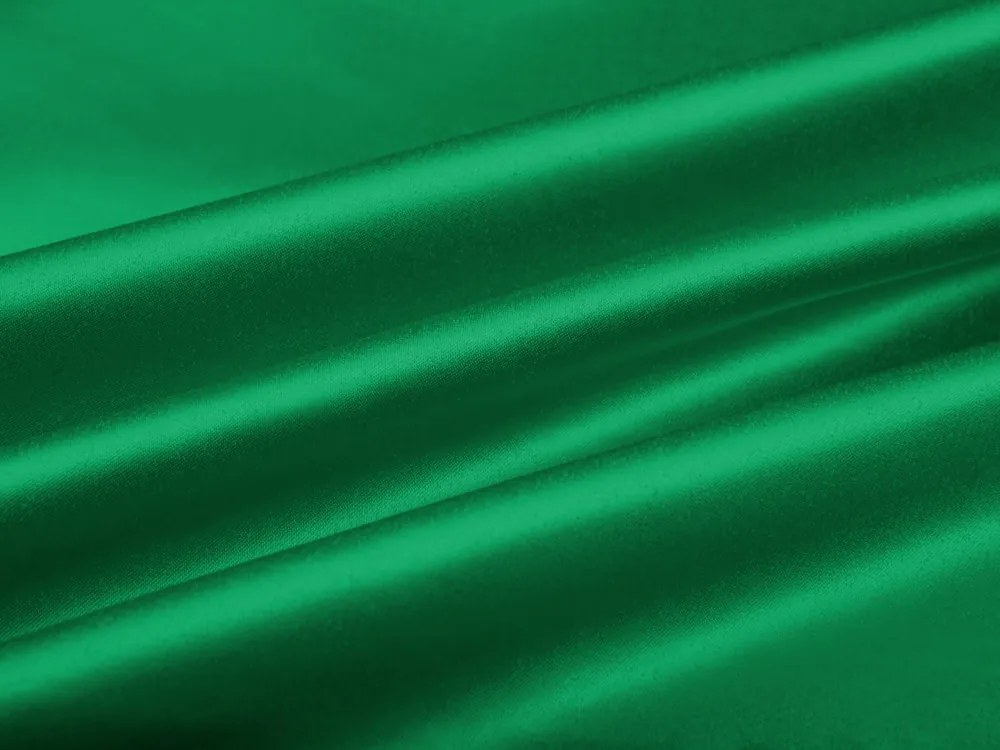 Biante Saténový behúň na stôl polyesterový Satén LUX-028 Írska zelená 35x180 cm