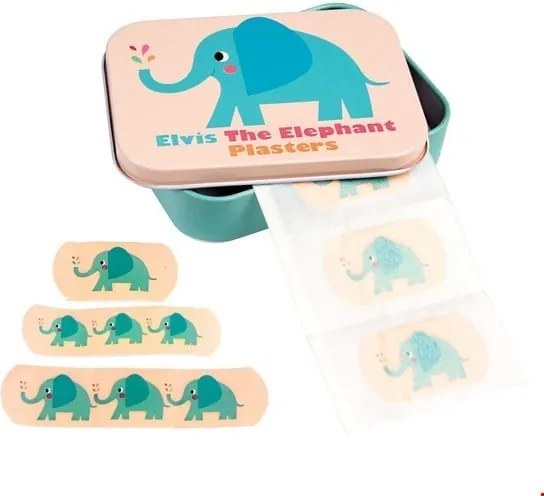 Detské náplasti v plechovej krabičke so slonom